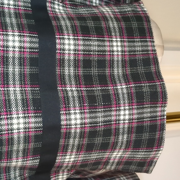 Vintage 80s Bob Mackie Black Pink Plaid Blazer Bow Detail Office Career SZ 16 - Picture 5 of 7